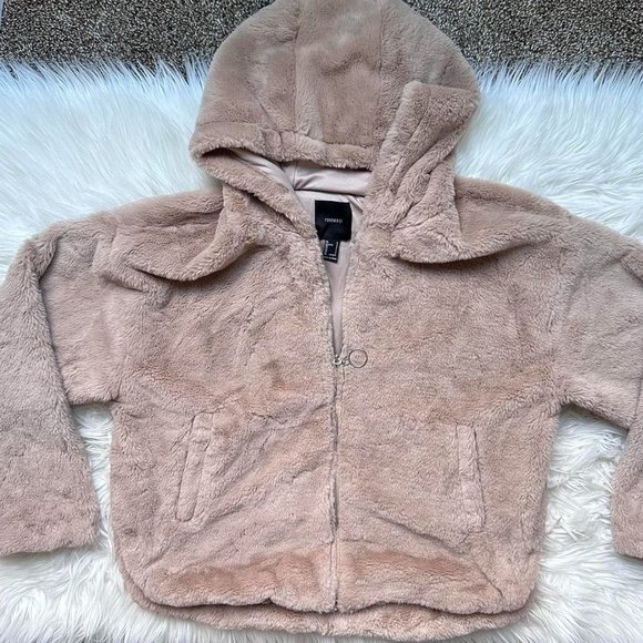 Forever 21 Tan Faux Fur Super Soft Fuzzy Jacket - Picture 2 of 8